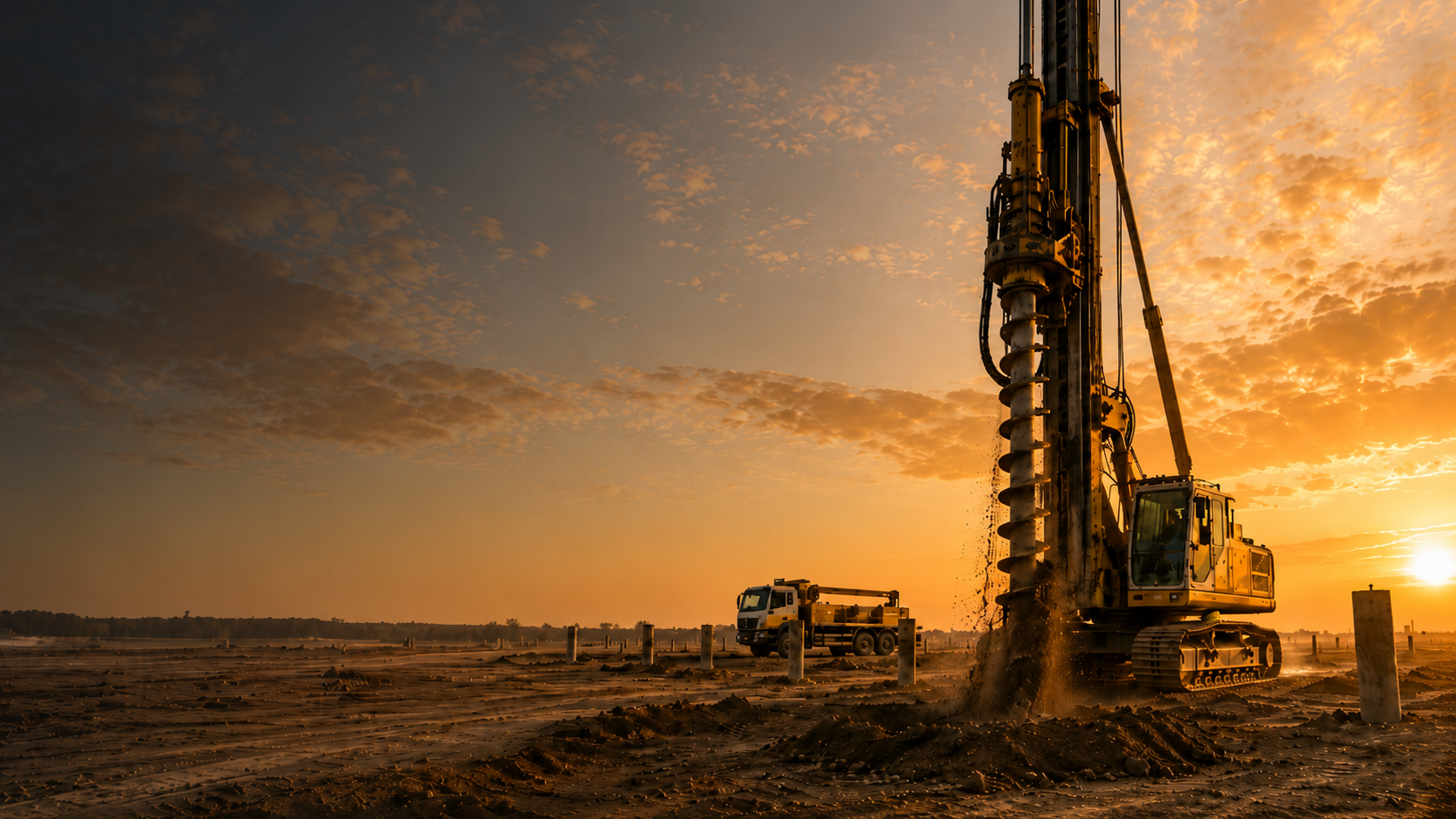 Бурение под столбы