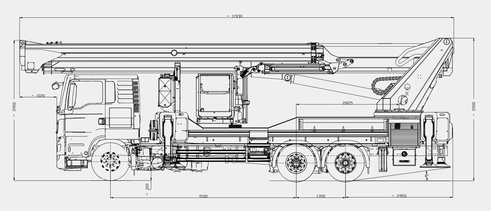 Габаритные размеры Palfinger P 570