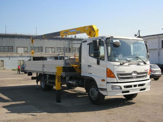 Аренда крано-манипуляторной установки Soosan SCS 513 на базе HINO 500