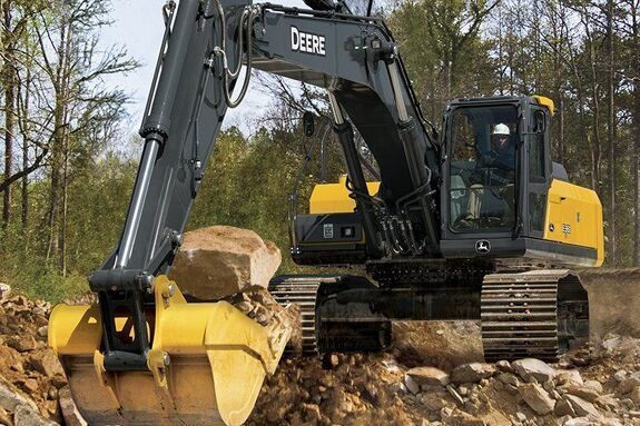 Аренда гусеничного экскаватора John Deere E360LC с грейфером