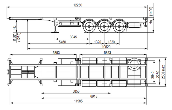 Габаритные размеры панелевоза Scania P360